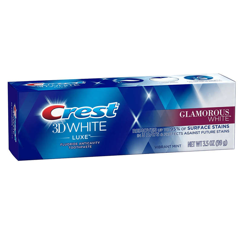 Crest 3D White Luxe Glamorous Toothpaste, Luminous / Vibrant Mint