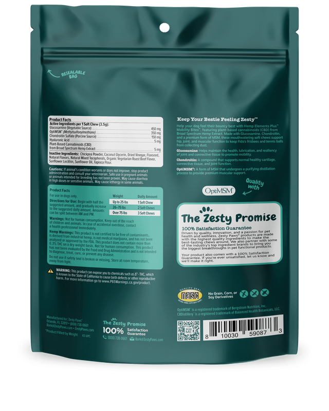 Hemp Elements Plus Mobility Bites for Dogs