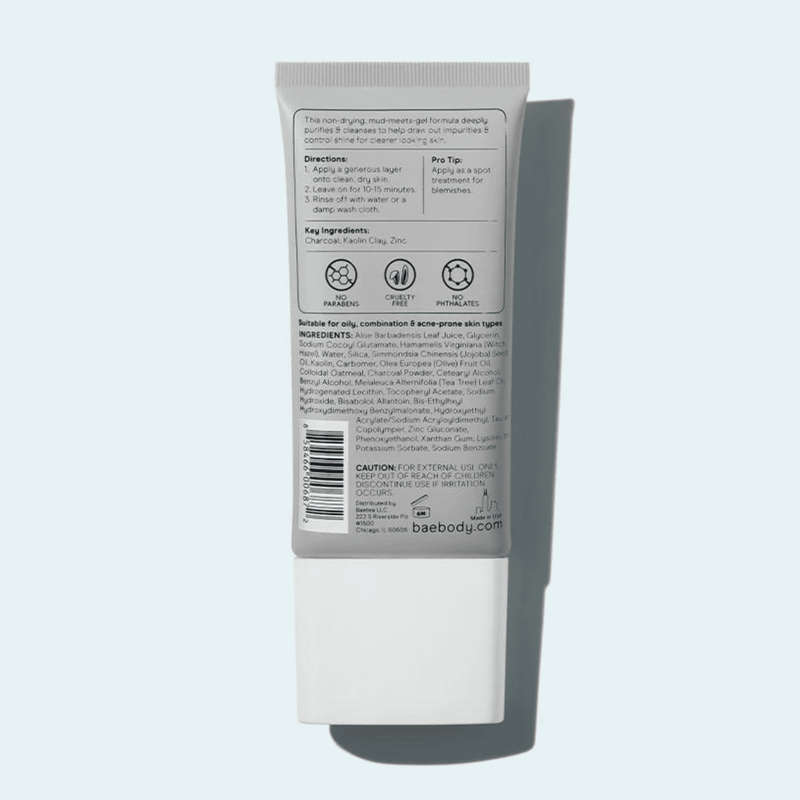 Baebody double detox gel face mask