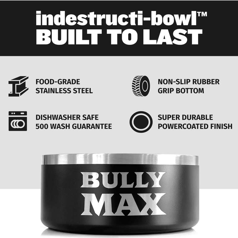 Bully Max Heavy duty steel dog bowl