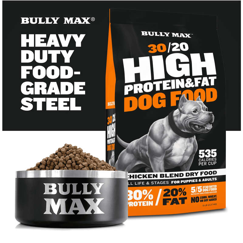 Bully Max Heavy duty steel dog bowl
