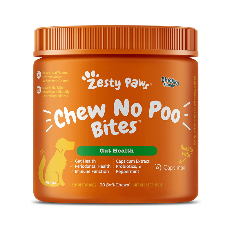 Zesty Paws Chew No Poo Bites for Dogs
