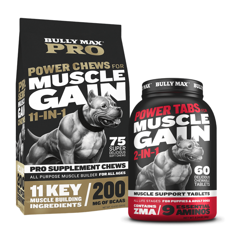Bully Max PRO series 11-in-1 Power chews + Bullymax muscle support tablets