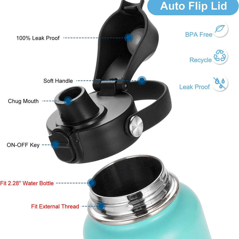 Hydro Flask wide mouth spout replacement lid with quick flip and auto lock