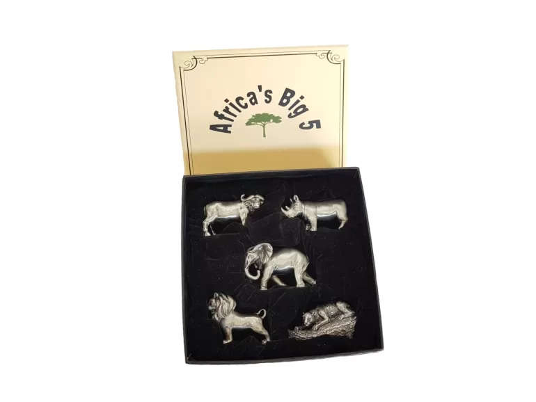 Big 5 African animals - Pewter Set