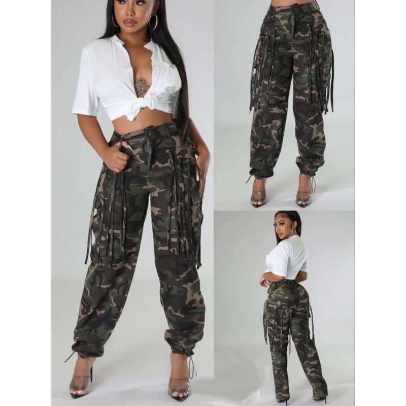 Cargo pants with elastic bottom 2025