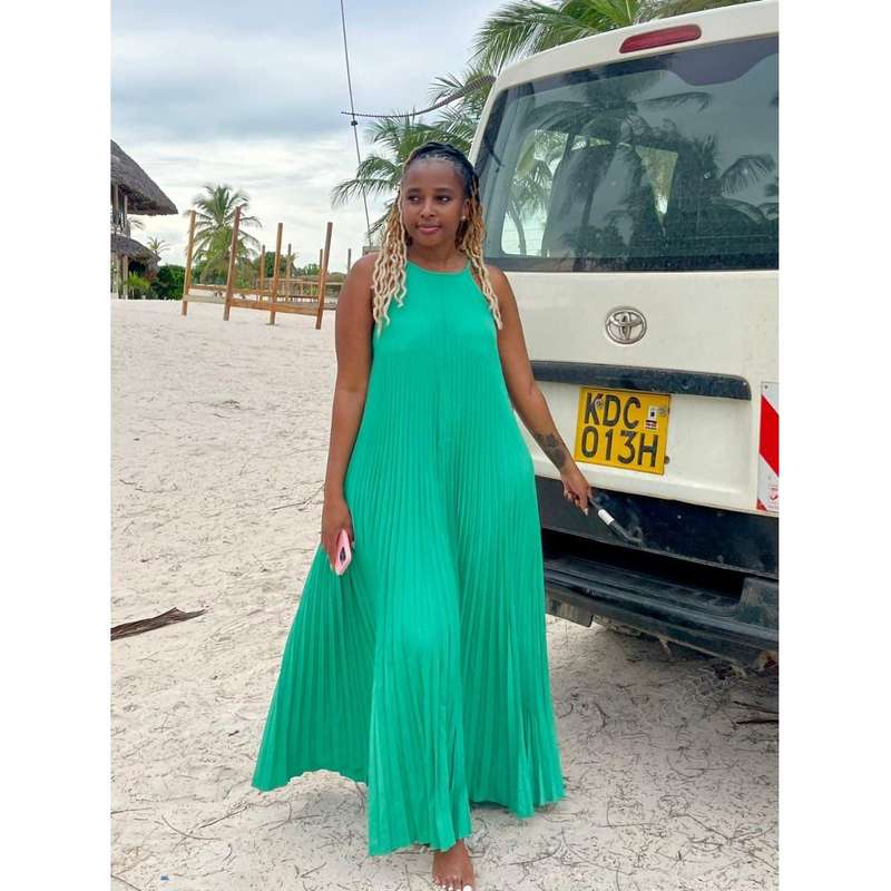 Teal maxi dress with sleeves new arrivals