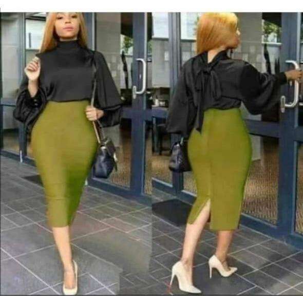 Bandage pencil skirt black hot sale