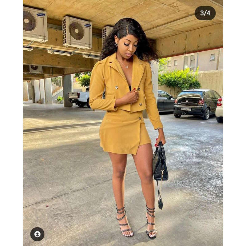 Yellow skirt outfit xxl cheap