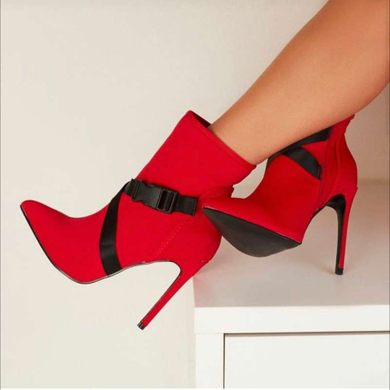 Maroon open toe booties sales