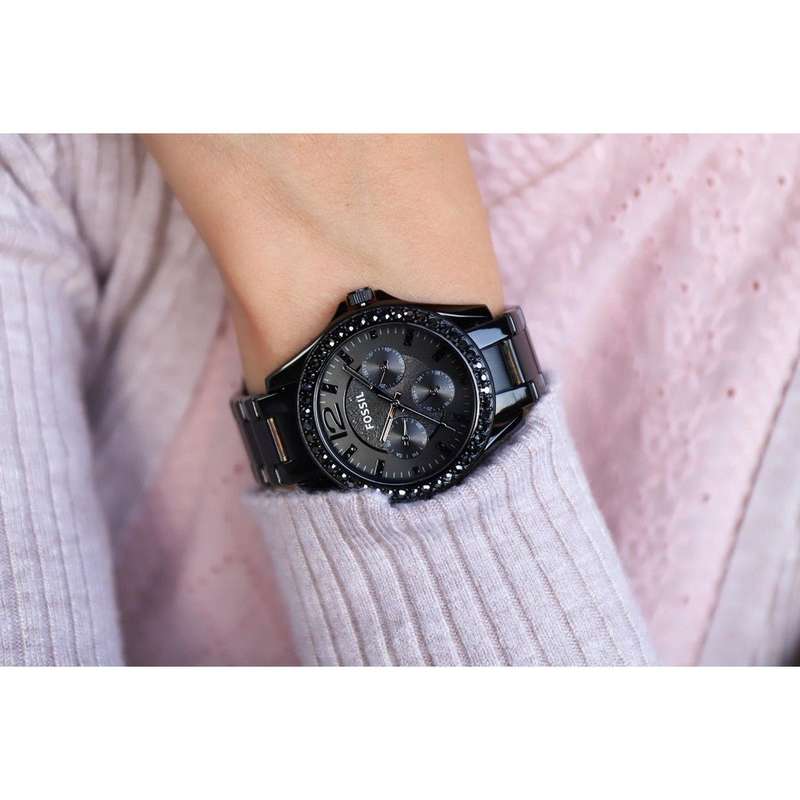 Fossil riley black shop