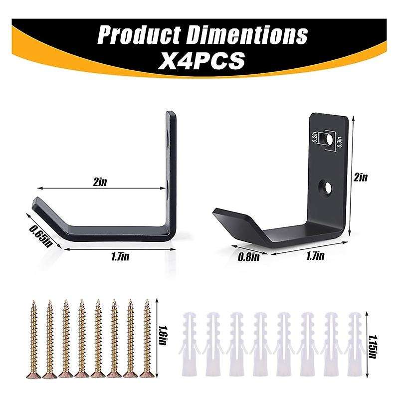 6-Pack Heavy Duty Jack Stand Wall Hooks - Organizer For 2, 3, 4, 5, 6 Ton Jack Stands - View #3