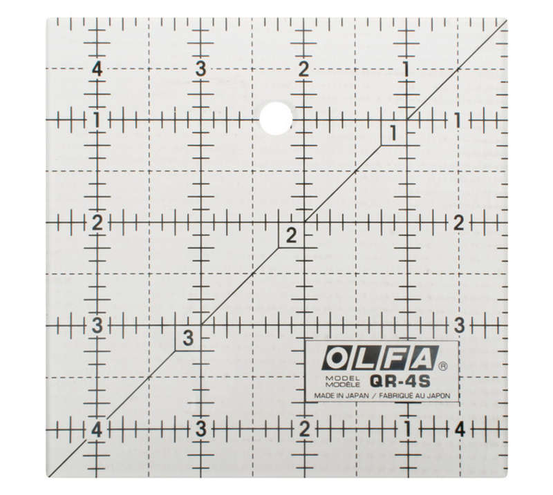 Rulers & Math Sets - Olfa Square Quilt Ruler with Grid (100 x 100mm ...