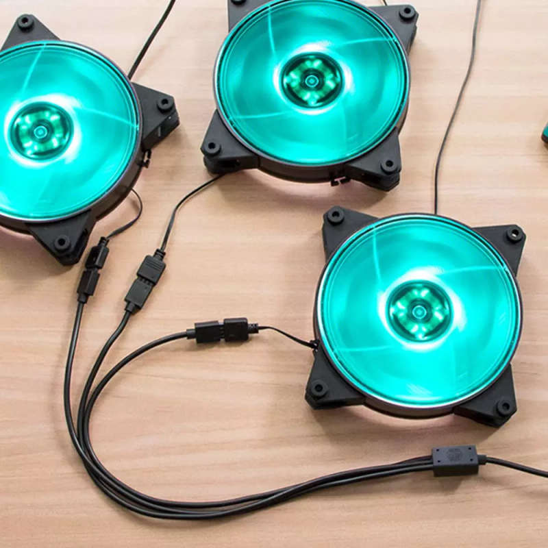 Adapters - PC Case Fans 3pin LED ARGB Cable Splitter | 1 to 3 LED Fans ...