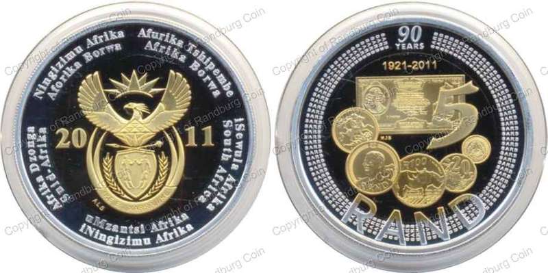 2008 Birthday R5 - *#* 2011 SARB 90th Anniversary Proof Silver 1oz ...