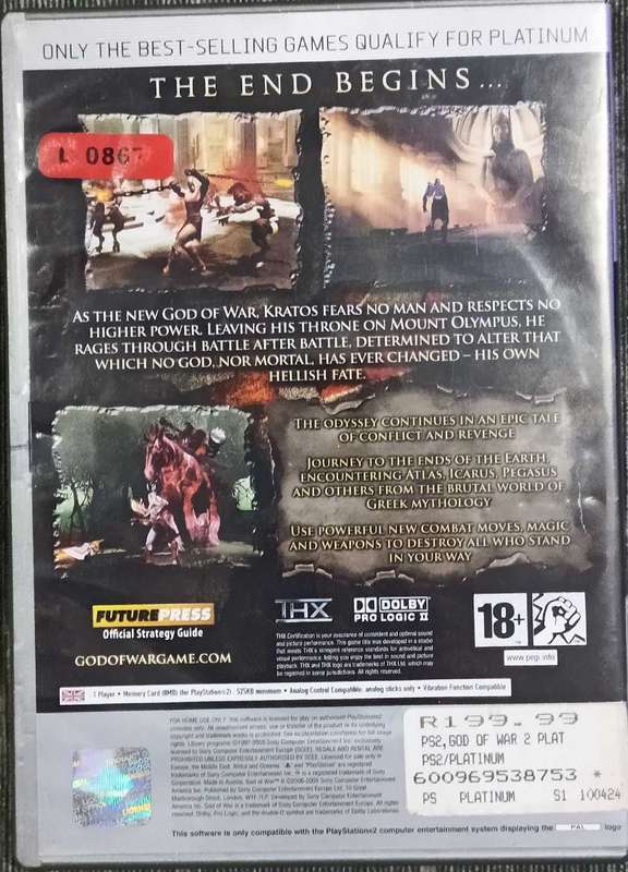 God of War 2 for PS2