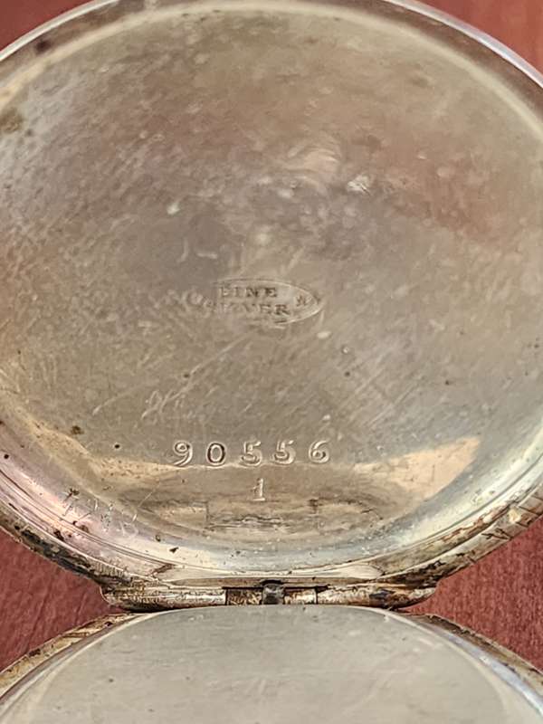 !Rare! Swiss Antique Fine Silver Pocket watch with Gold dials