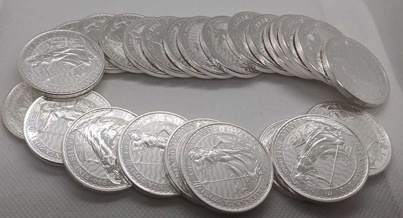 25x2021 2Pound Queens 1oz .999 Fine Silver Coins Bid Per Coin