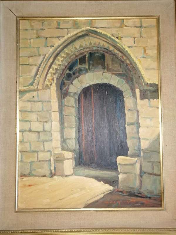 Oils on board signed E G Mereditha
