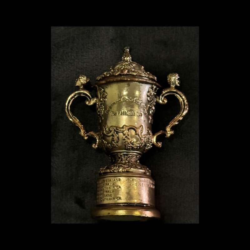 Miniature replica of the Rugby World Cup Webb Ellis Trophy
