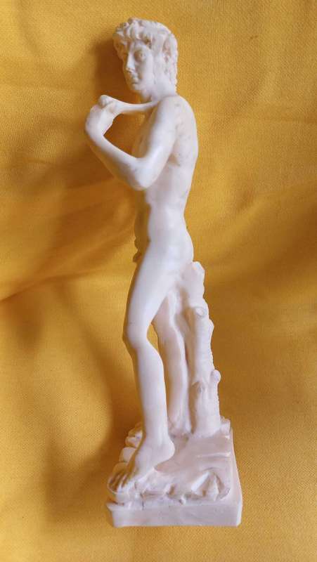 Vintage nude statues of Davide and Aphrodite Venus