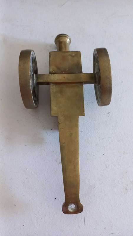 Heavy solid brass cannon ornament