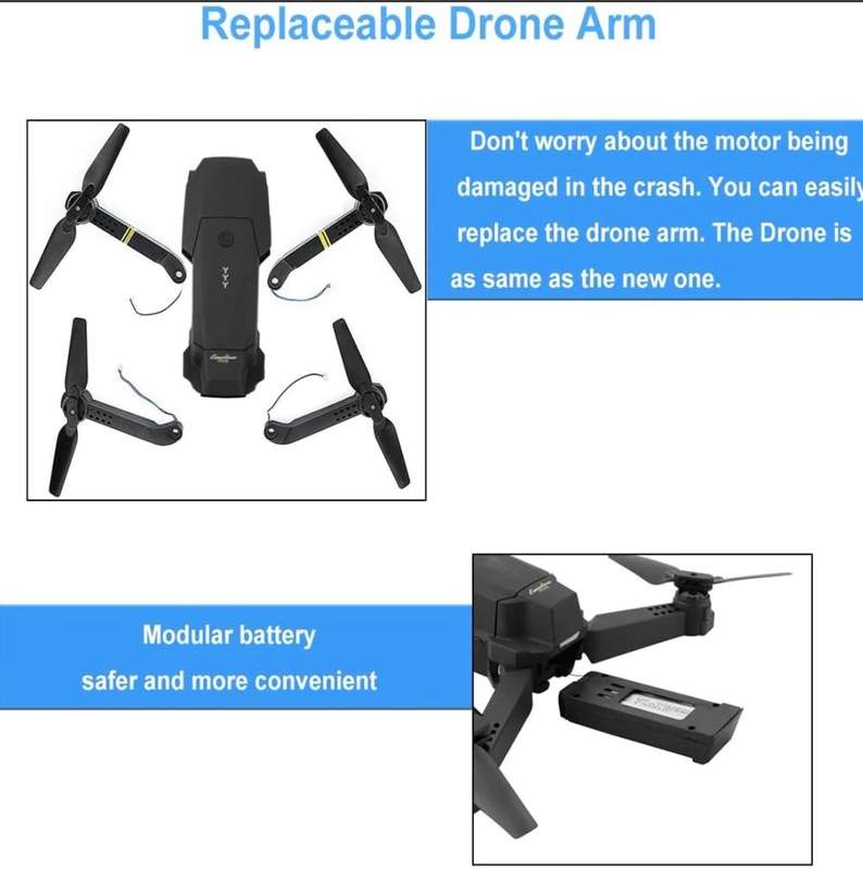 998 Pro Micro Foldable Drone Set With Dual Cameras