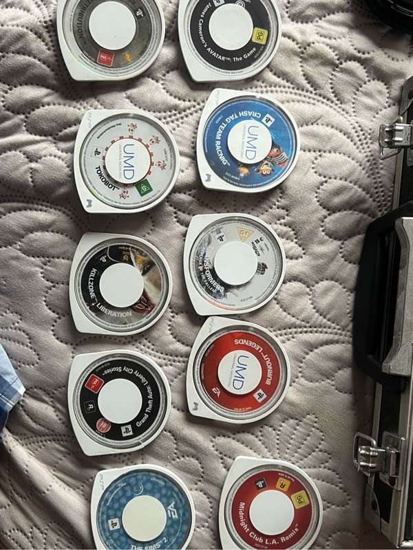 PSP with games