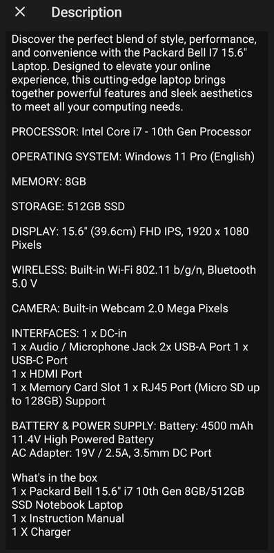 Packard Bell I7