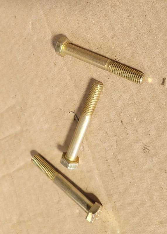 Hex Bolt M8 x 65 mm-Yellow. (BID PER PAK OF 20x)