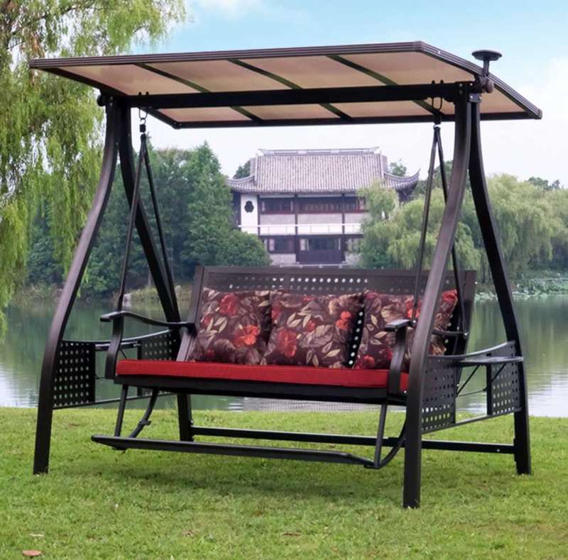 3 seater garden swing top
