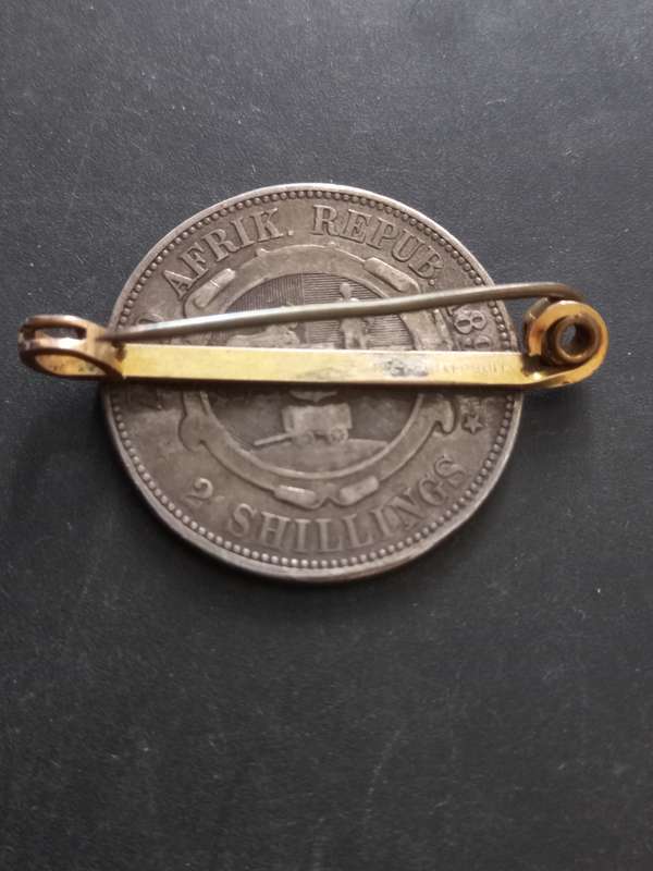 ZAR 2 shilling. Made into brooch