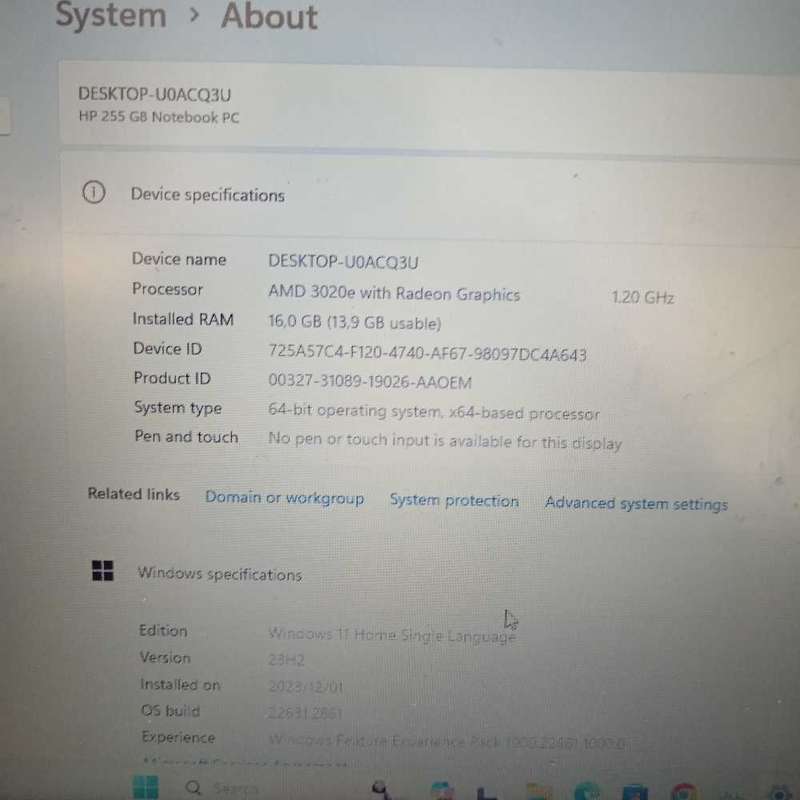 HP 255 G8 LAPTOP