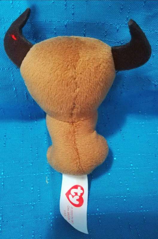 TY Teenie Beanie Boo Mino the Bull. McDonald's 2020. Collectable Happy Meal Toy. 10cm.