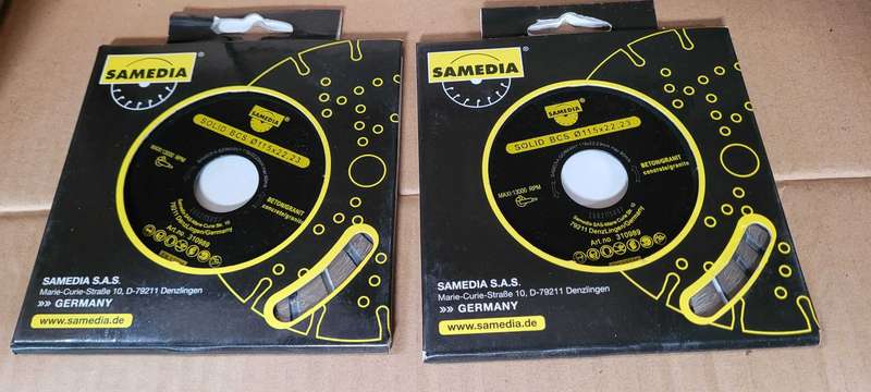 SAMEDIA Multipurpose Segmented Industrial Concrete/Granite Blade BCS 115 x 22 x 23