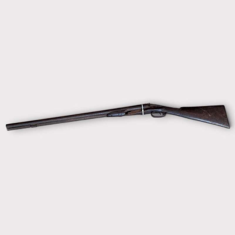 Barn Find (Non Functioning) G.C. Harston & Co. Double Barrel Shotgun circa 1800s (Bag Included)