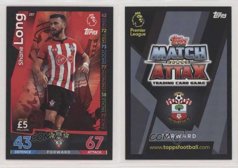 Shane Long base card 287 match attax premier league 2018/19