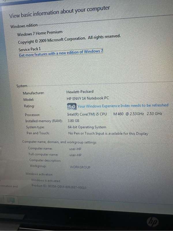 Hp envy 14 (beats)