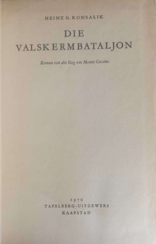 Die valskermbataljon deur Konsalik