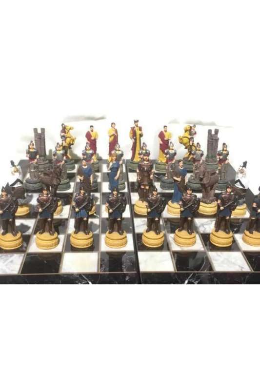 Troy Chess Set Chess Jewelry Hand Painting