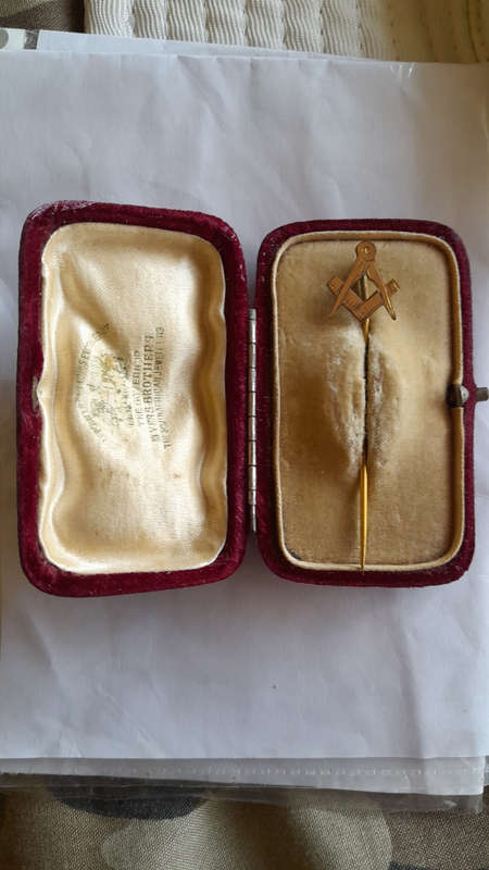 Masonic suit pin