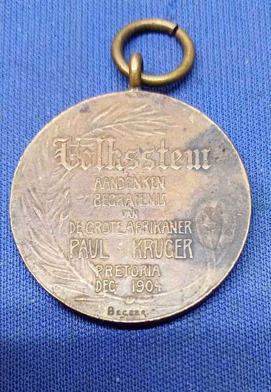 Paul Kruger President of ZAREPUBLIEK1883 1900 BEGRAFNIS 1904 MEDAL