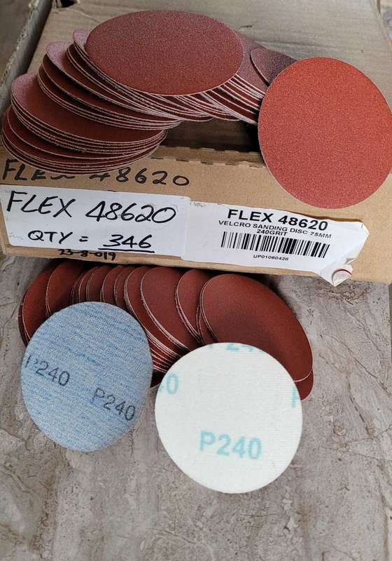 10x Flexi 48620 Sanding Discs, 75mm, 240 Grit (BID PER PACK Of 10x)!!!