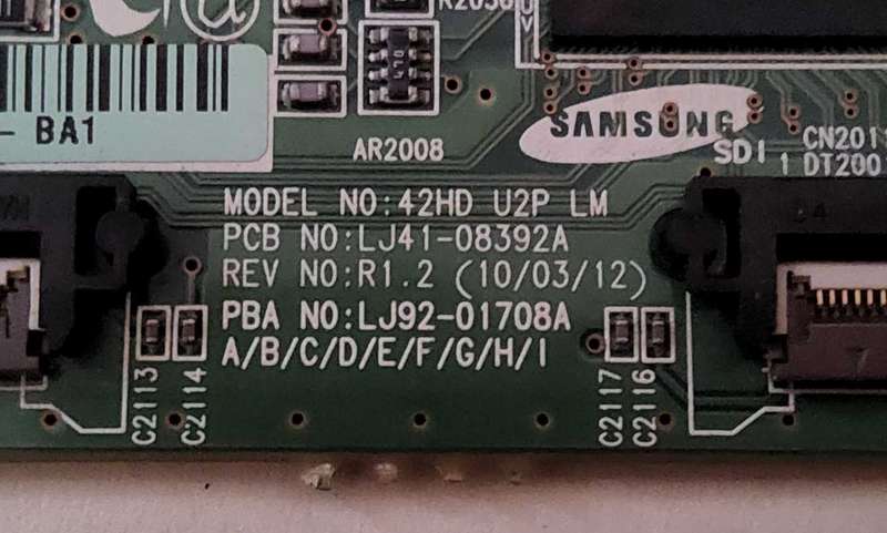Samsung LJ41-08392A Plasma TCON Board for 42 inch Replacement Television Timing CONtrol T-CON Board