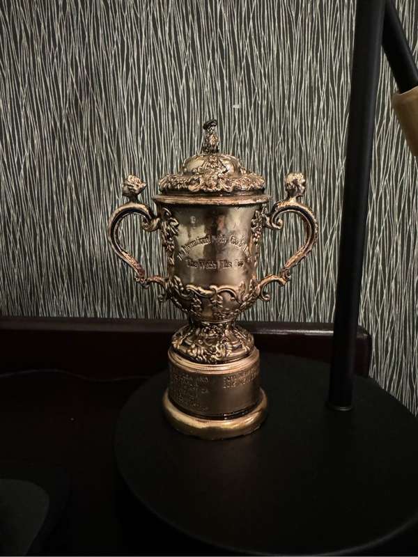 Miniature replica of the Rugby World Cup Webb Ellis Trophy