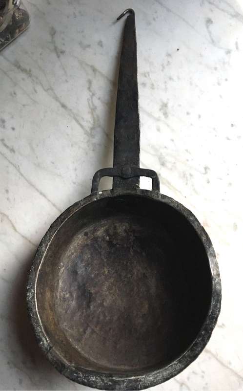 Antique copper pan