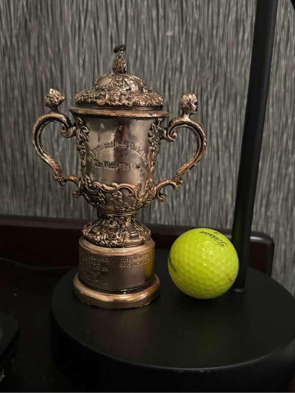 Miniature replica of the Rugby World Cup Webb Ellis Trophy