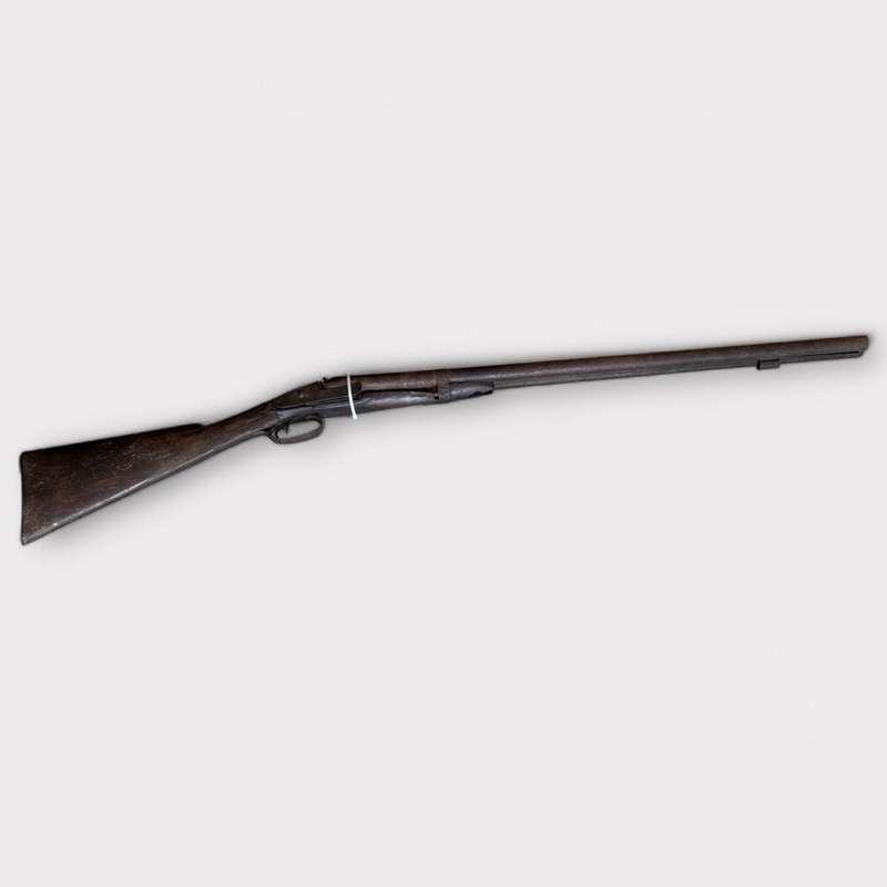 Barn Find (Non Functioning) G.C. Harston & Co. Double Barrel Shotgun circa 1800s (Bag Included)