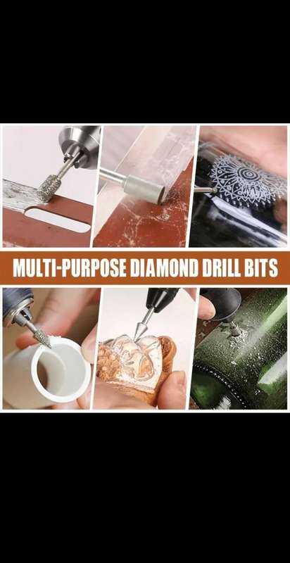 50pcs Diamond Coated Grinding Head Grinding Burrs