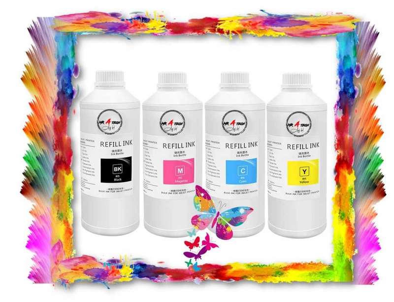 Universal Refill Ink Dye Ink (BK/C/Y/M) CANON,Brother,Epson,HP-Compatible